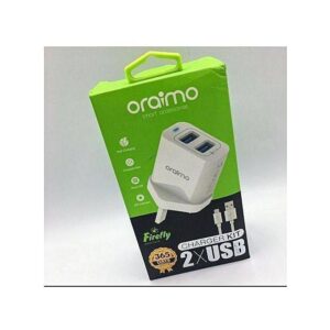 Oraimo Fast USB Charger 100 DurabilityFree Ringholder 3700