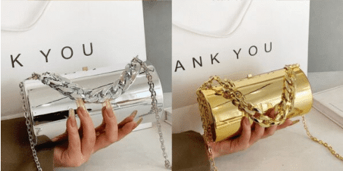Gold Silver Clutch bag