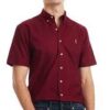Ralph Short Sleeve Wine Shirt
