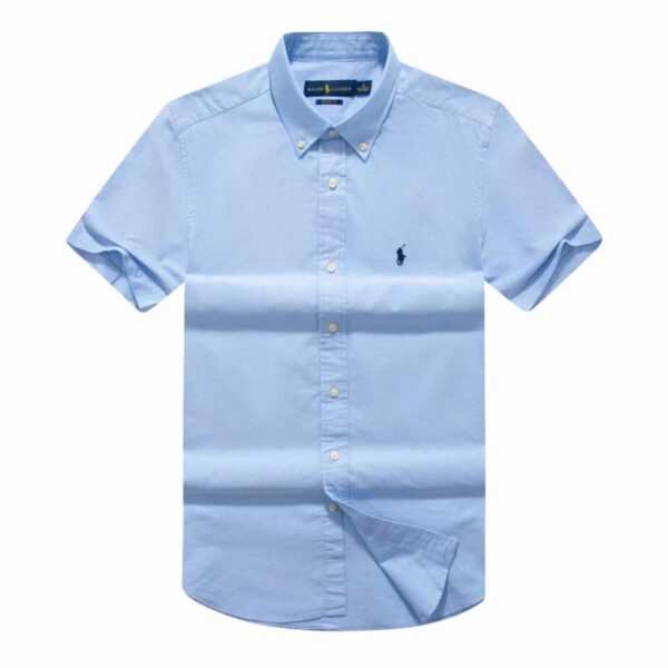 ralph short sleeve sky blue shirt