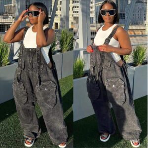 Baggy Denim Dungarees