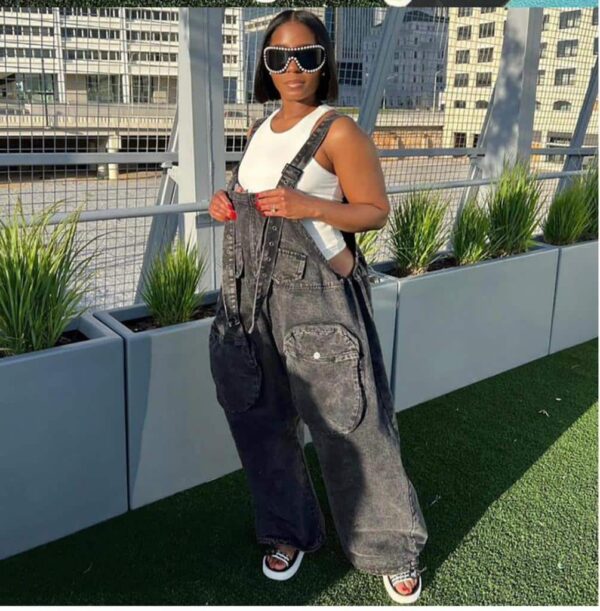 Baggy Denim Dungarees
