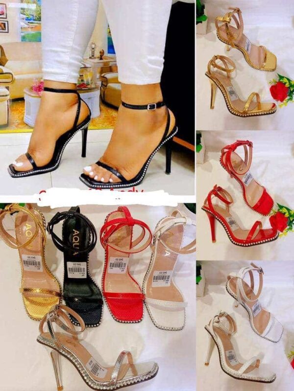 Square Toe High Heeled Sandals