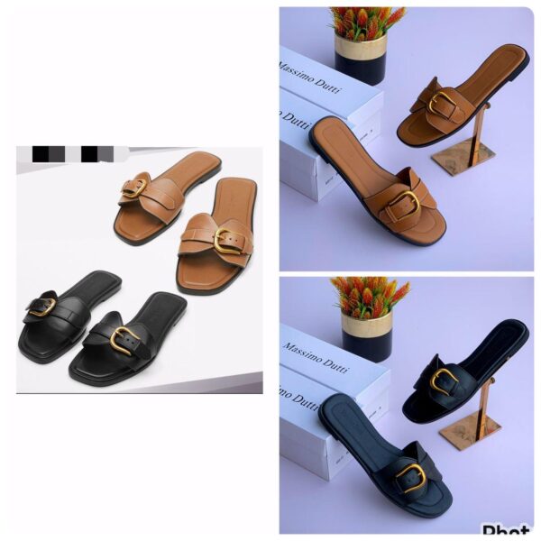 massimo duttti flat slippers