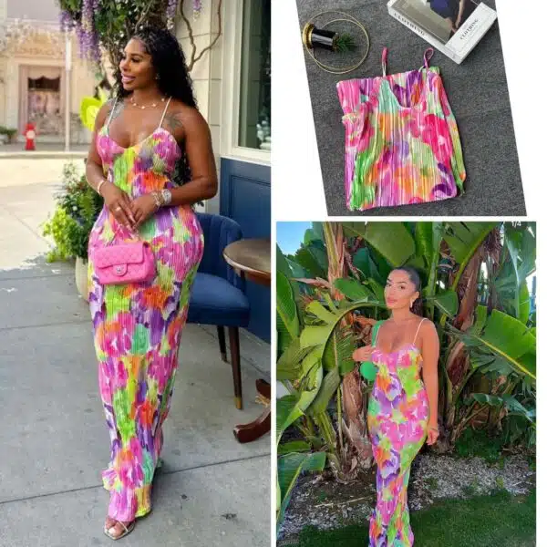 colourful long gown for ladies
