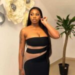 Mesh Insert Strapless Bodycon Dress