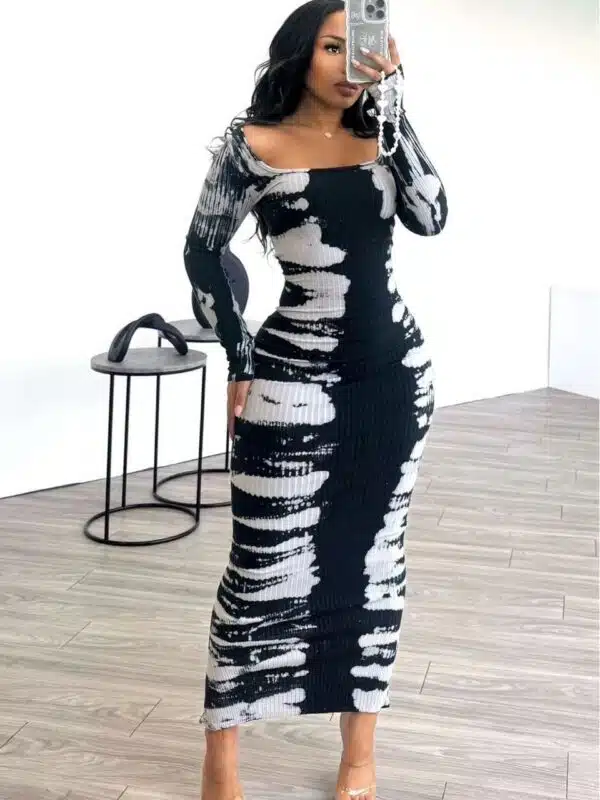 ladies bodycon long dress