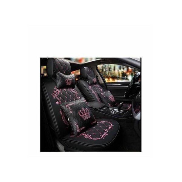 crown seat cover pink
