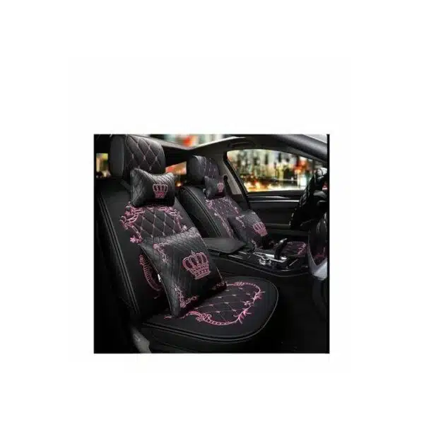 crown seat cover pink