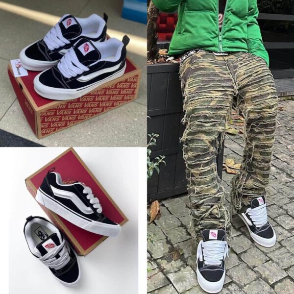 vans knu skool skate low top sneakers