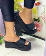 open-toe platform  mules