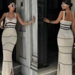 Knitted Crochet Spaghetti Strap Maxi Dress