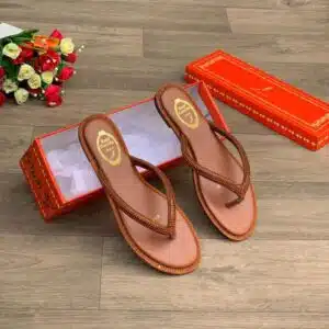 Daily Wear Simple Plain Flat Ladies Slipper