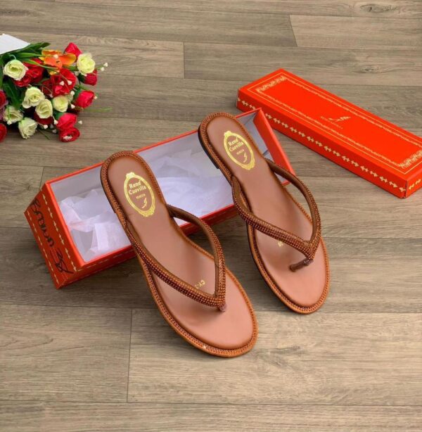 daily wear simple plain flat ladies slipper