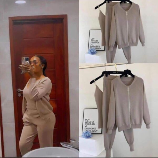luxury 3 piece track suit set for ladies