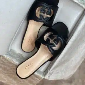 Ladies Open-Toe Flat Slide Slippers