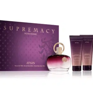 AFNAN SUPREMACY PURPLE POUR FEMME 3 PIECE GIFT SET FOR WOMEN