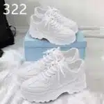 chunky sole white sneakers