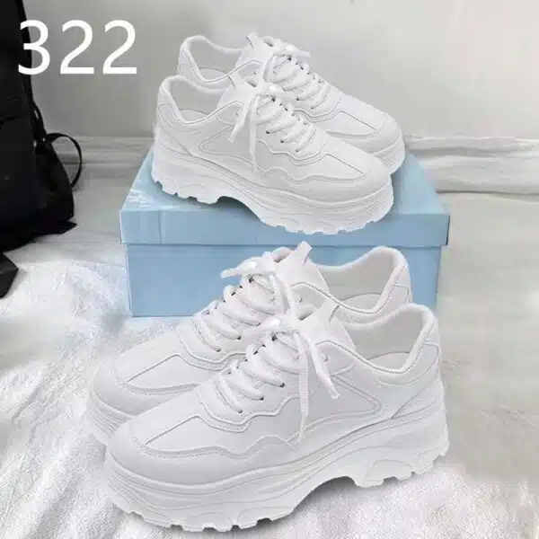 chunky sole white sneakers