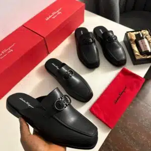 Leather Slip-On Mules For Men