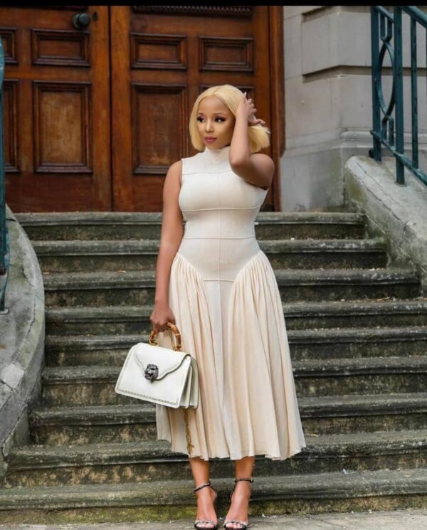 women's high waisted pleated dress