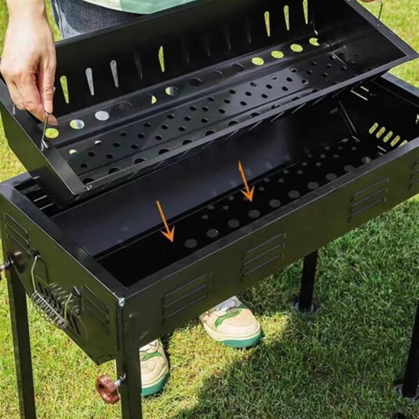 outdoor adjustable charcoal barbecue grills