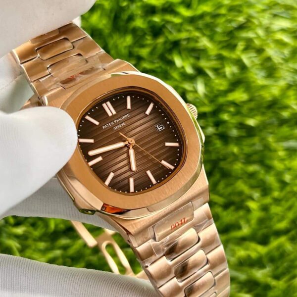 stylish and sophisticated gold wristwatch