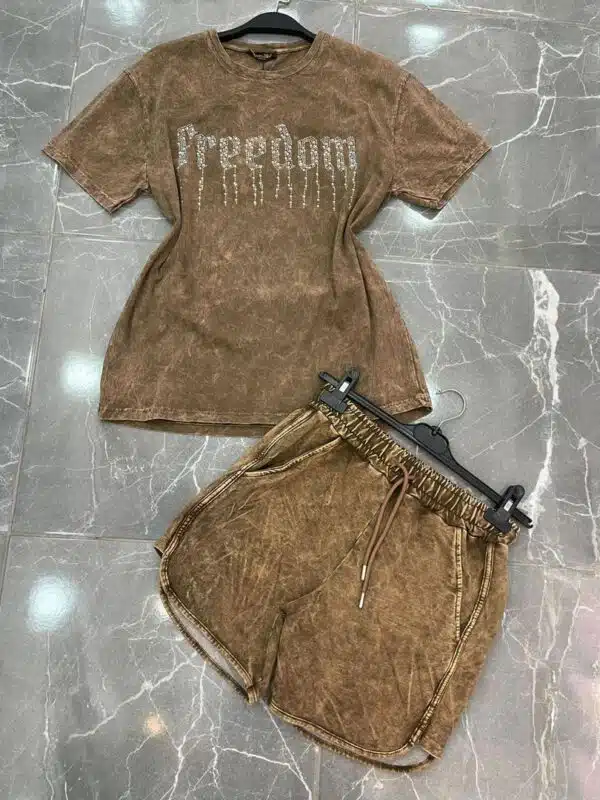 women casual tshirt and short set