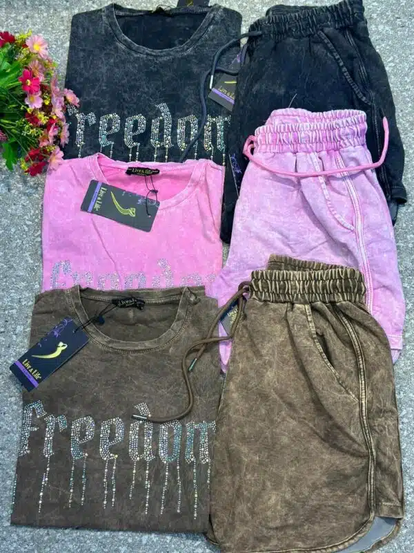 women casual tshirt and short set