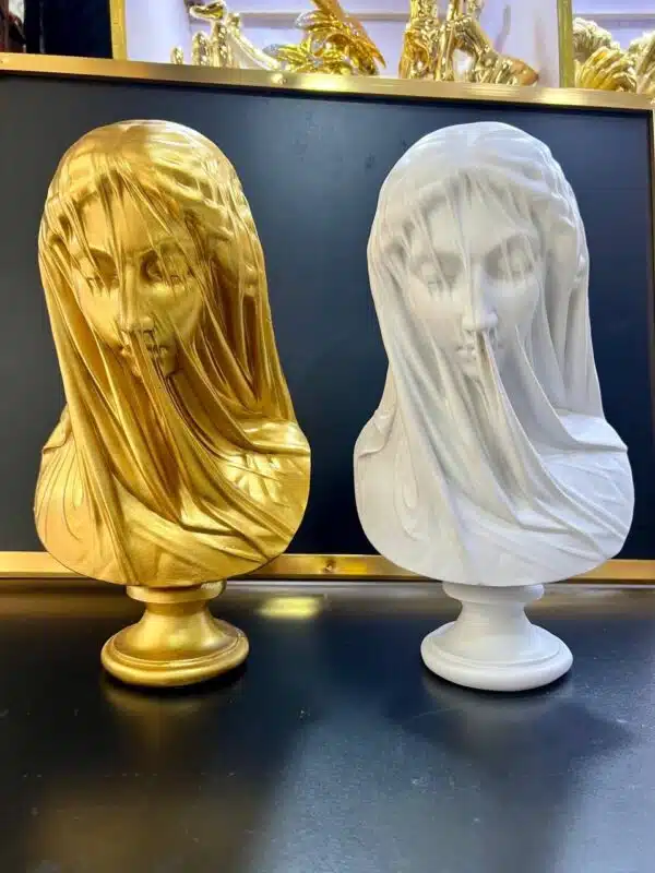 beautiful veiled bride figurine
