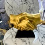 Golden Handshake Figurine