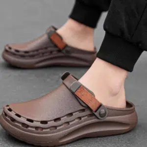 Casual Mens Solid Colours Outdoor Slippers