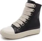 high top leather sneakers