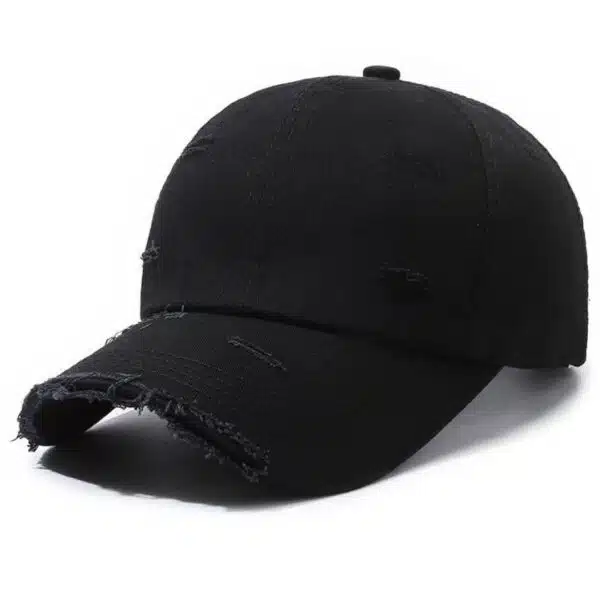 stylish ripped face cap