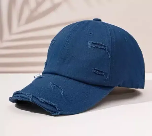 stylish ripped face cap