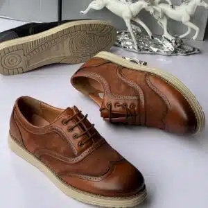 Men Stylish Brogue Lace Up Shoes