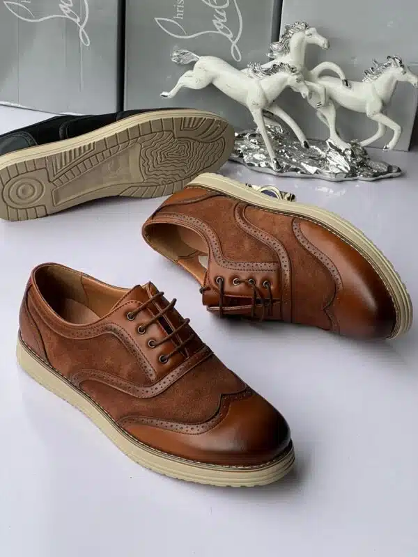 men stylish brogue lace up shoes