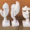 White Face & Hand Figurine Decor