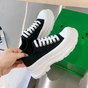 women canvas platform sneakers