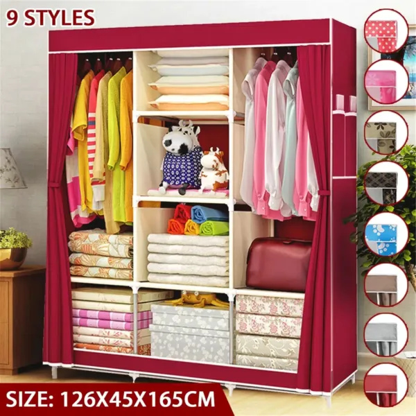 folding fabric portable bedroom wardrobe