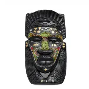 tellme African warrior beaded mask