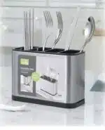 cutlery holder with drainer