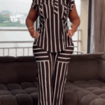 Women Short Sleeve Shirt And Pants Set