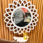 Sunflower Mini Wall Console with Lantern set