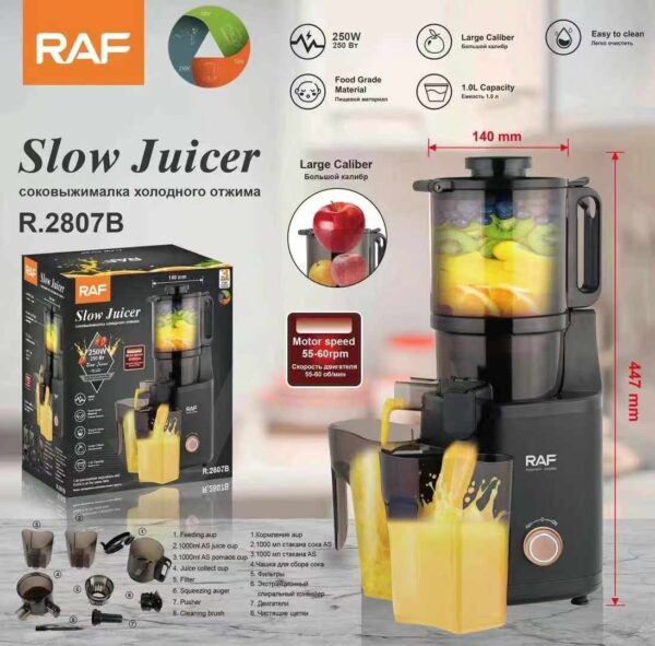 slow juicer with shaft separator and jug
