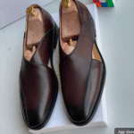 Men's Hollow Out Patent Leather Sandals