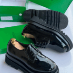 Men Patent Leather Lace-Up Shoes