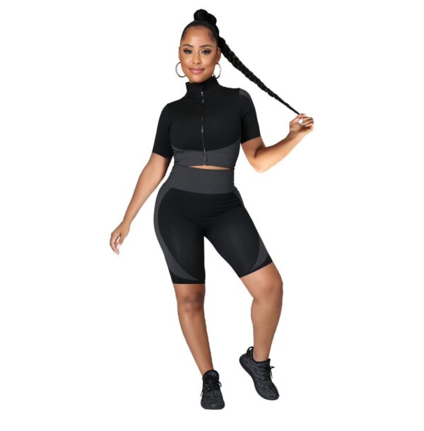 sportswear and yoga 2 piece shorts set