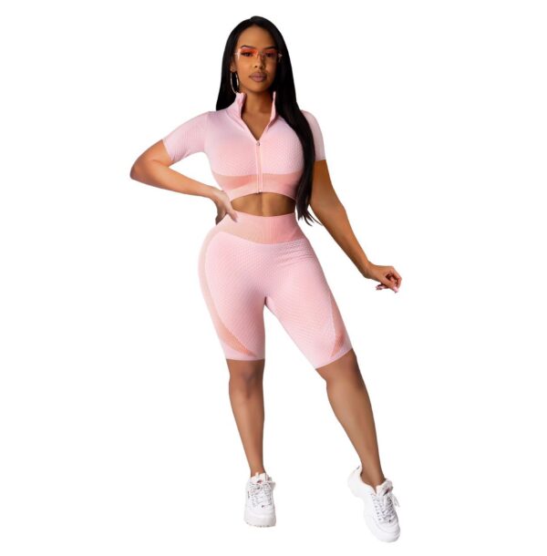 sportswear and yoga 2 piece shorts set