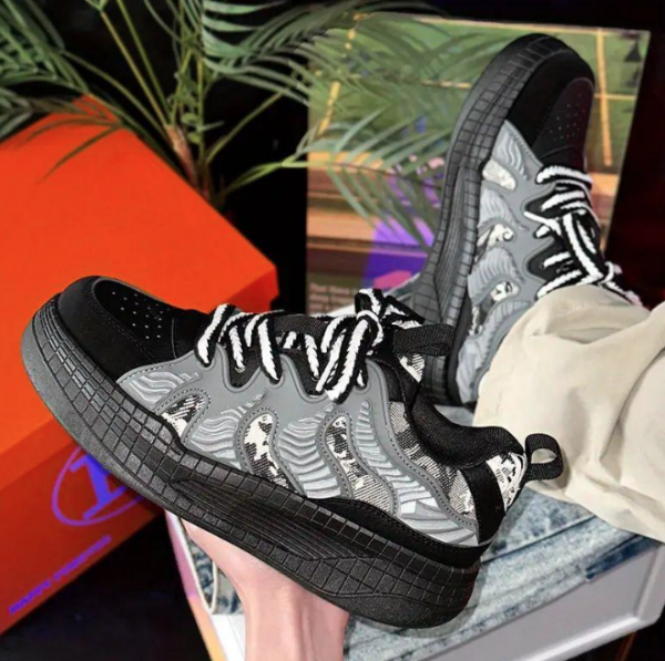 men fashion thick soles sneakers